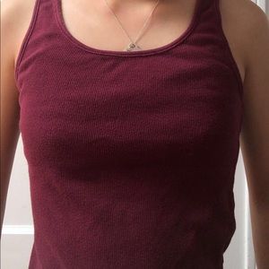 AERIE MAROON COLORED BOY TANK